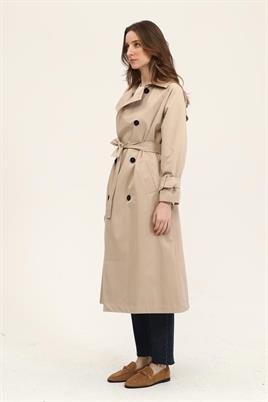 Astarlı Trençkot Krem