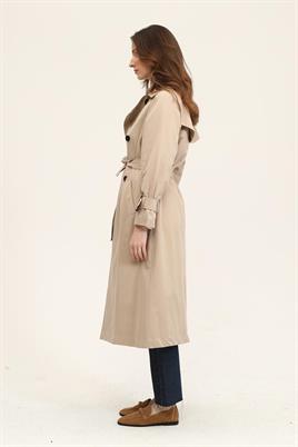 Astarlı Trençkot Krem