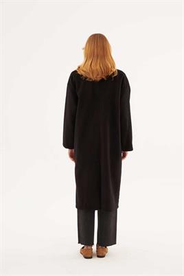 Astarsız Kaşe Kaban Siyah