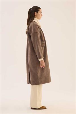 Astarsız Kaşe Kaban Kahverengi