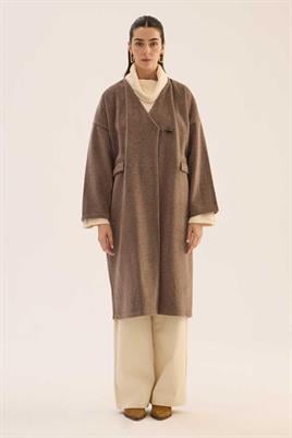 Astarsız Kaşe Kaban Kahverengi