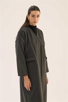 Astarsız Kaşe Kaban Antrasit