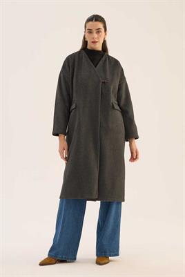 Astarsız Kaşe Kaban Antrasit