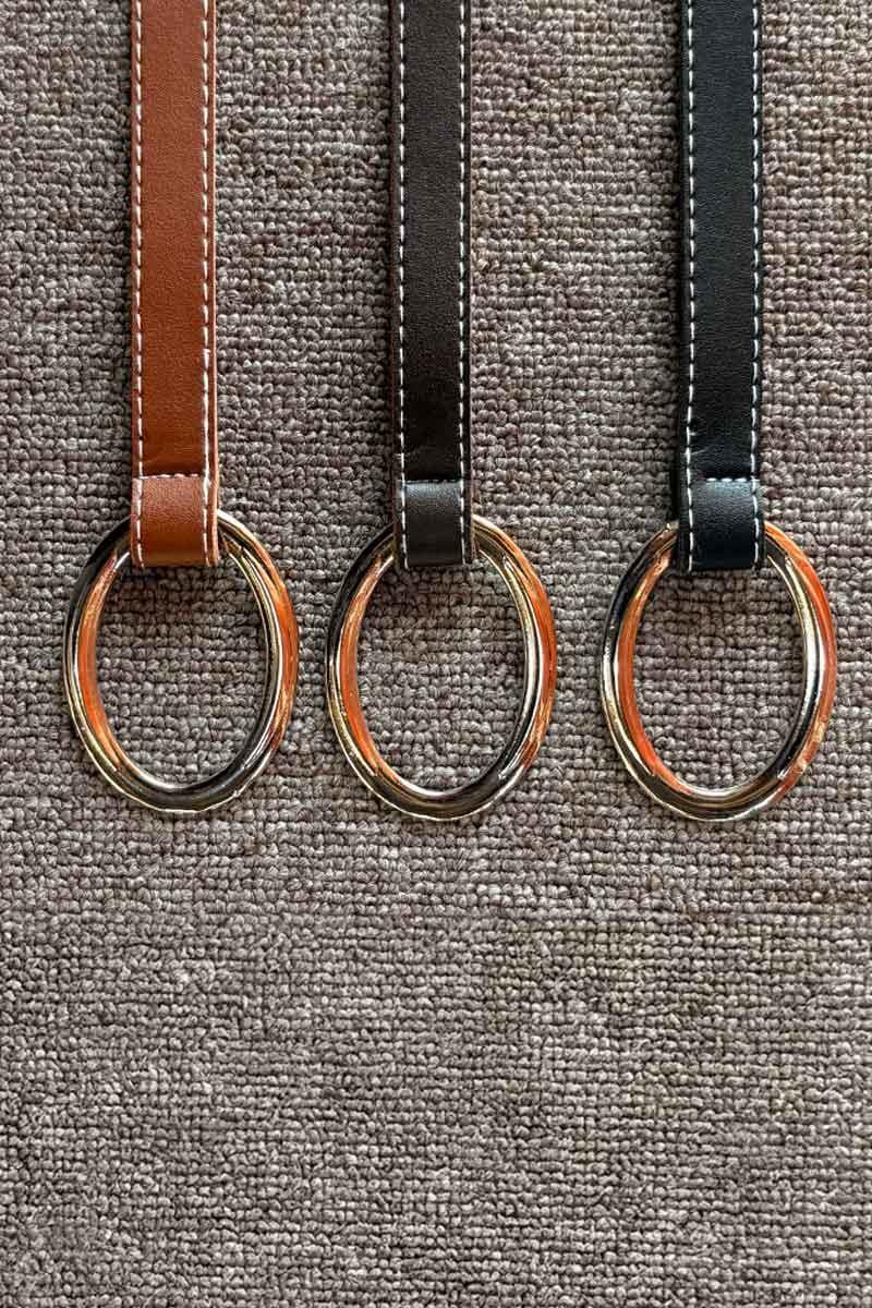 Bağlamalı Deri Kemer Acı kahve