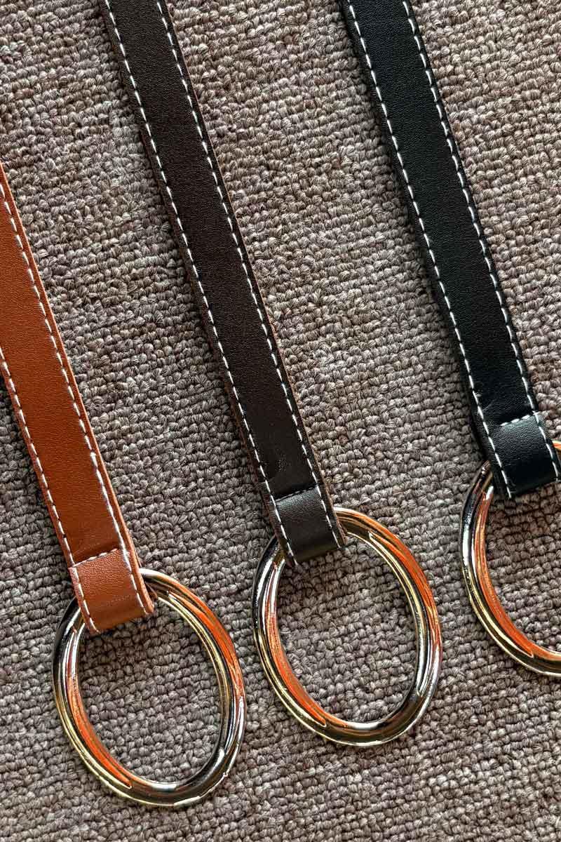 Bağlamalı Deri Kemer Acı kahve