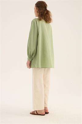 Balon Kollu Gömlek Yeşil