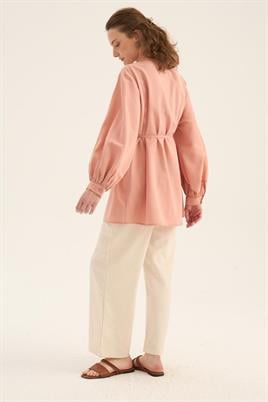 Balon Kollu Gömlek Pembe