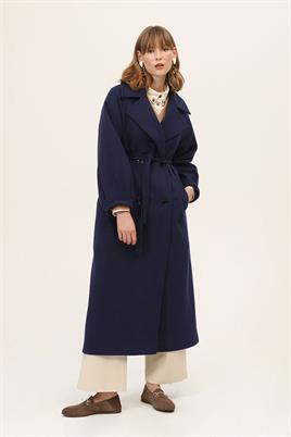 Balon Kollu Kaban Lacivert