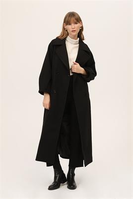 Balon Kollu Kaban Siyah