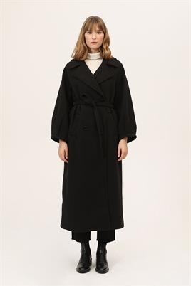 Balon Kollu Kaban Siyah