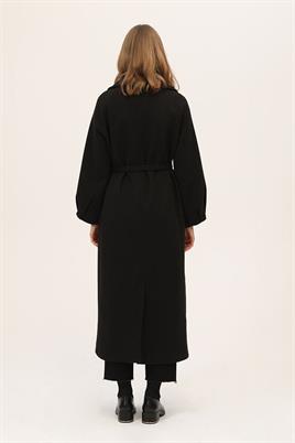 Balon Kollu Kaban Siyah