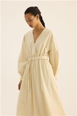 Beli Lastikli Elbise Taş