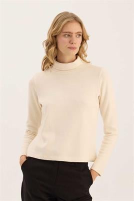 Boğazlı Triko Body Ekru