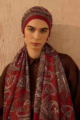 Bohem Şal Bordo