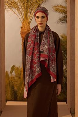 Bohem Şal Bordo