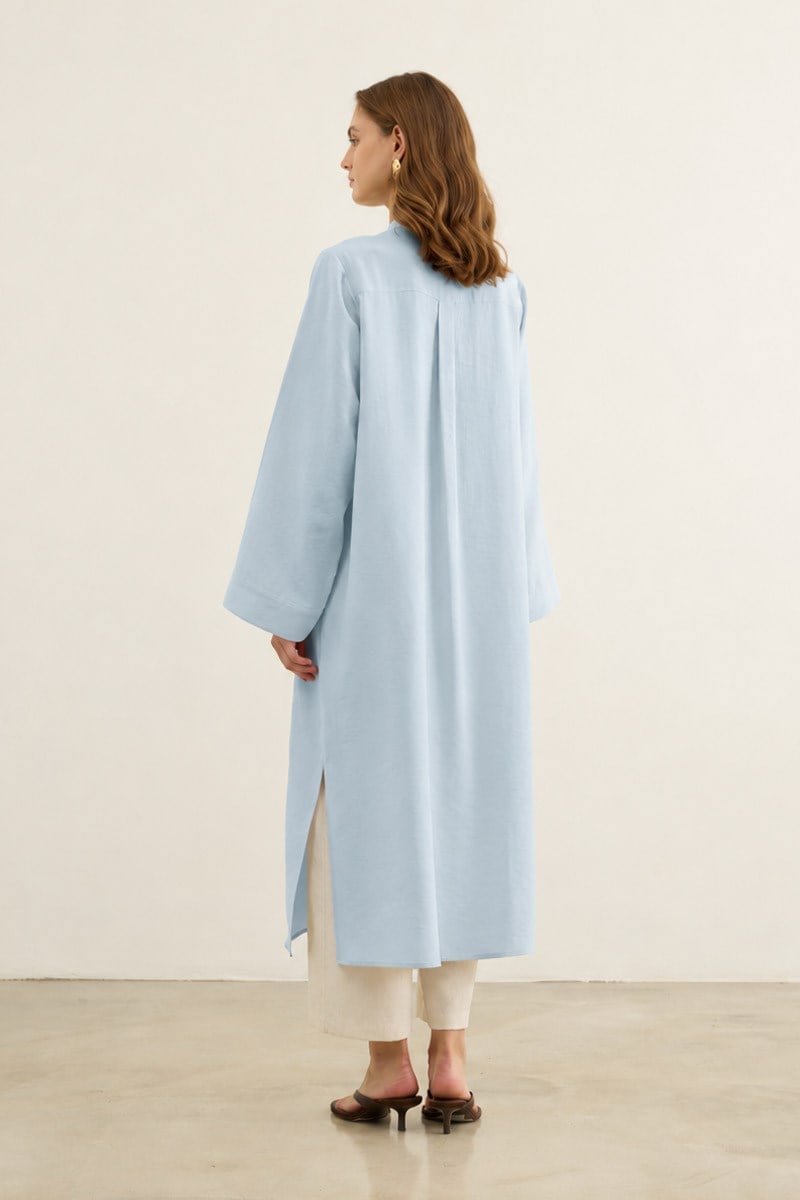 Britli Tensel Tunik Soft Mavi