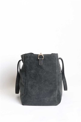 Büyük Süet Çanta Haki