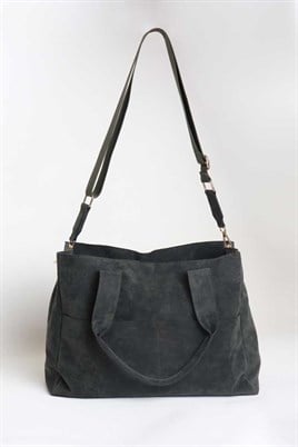 Büyük Süet Çanta Haki