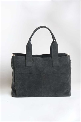 Büyük Süet Çanta Haki