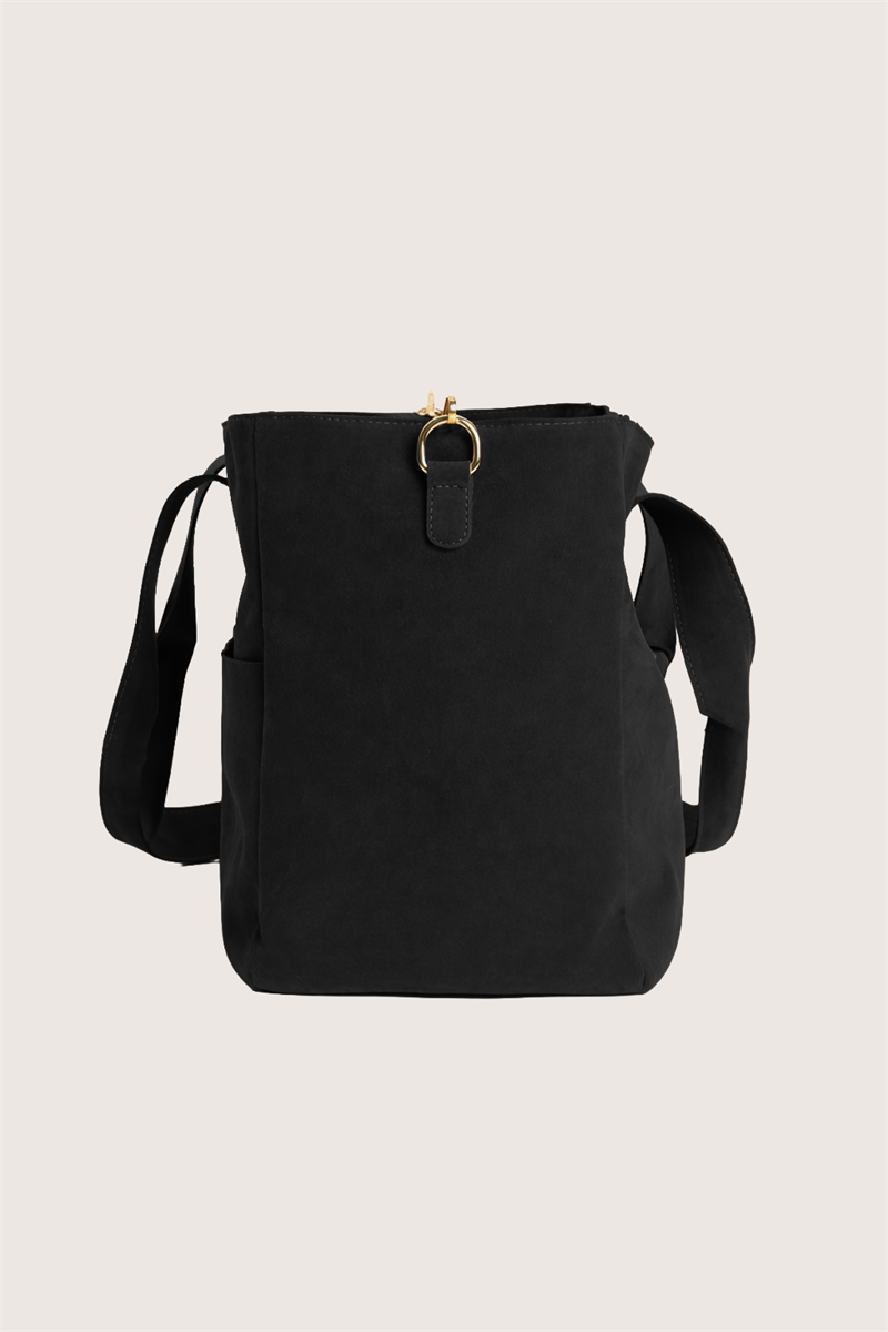 Büyük Süet Çanta Siyah