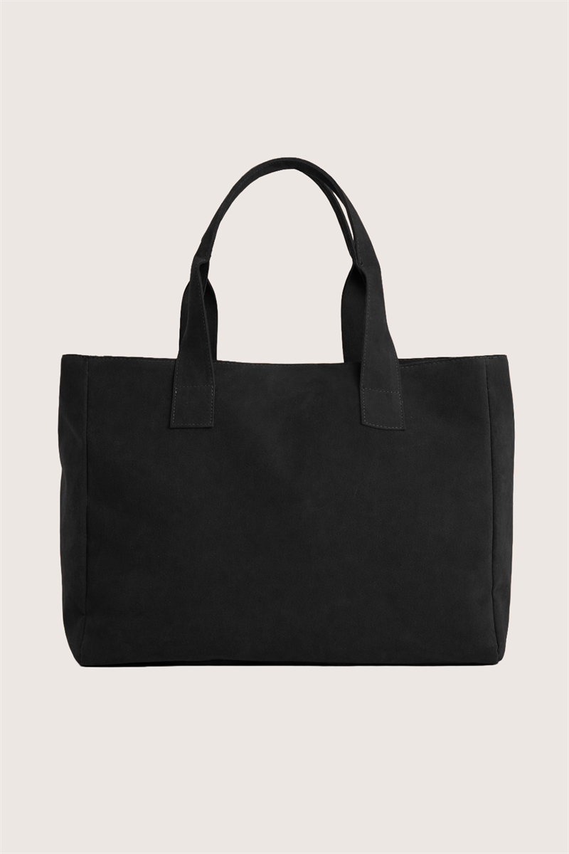 Büyük Süet Çanta Siyah