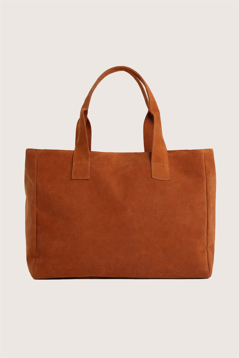 Büyük Süet Çanta Taba