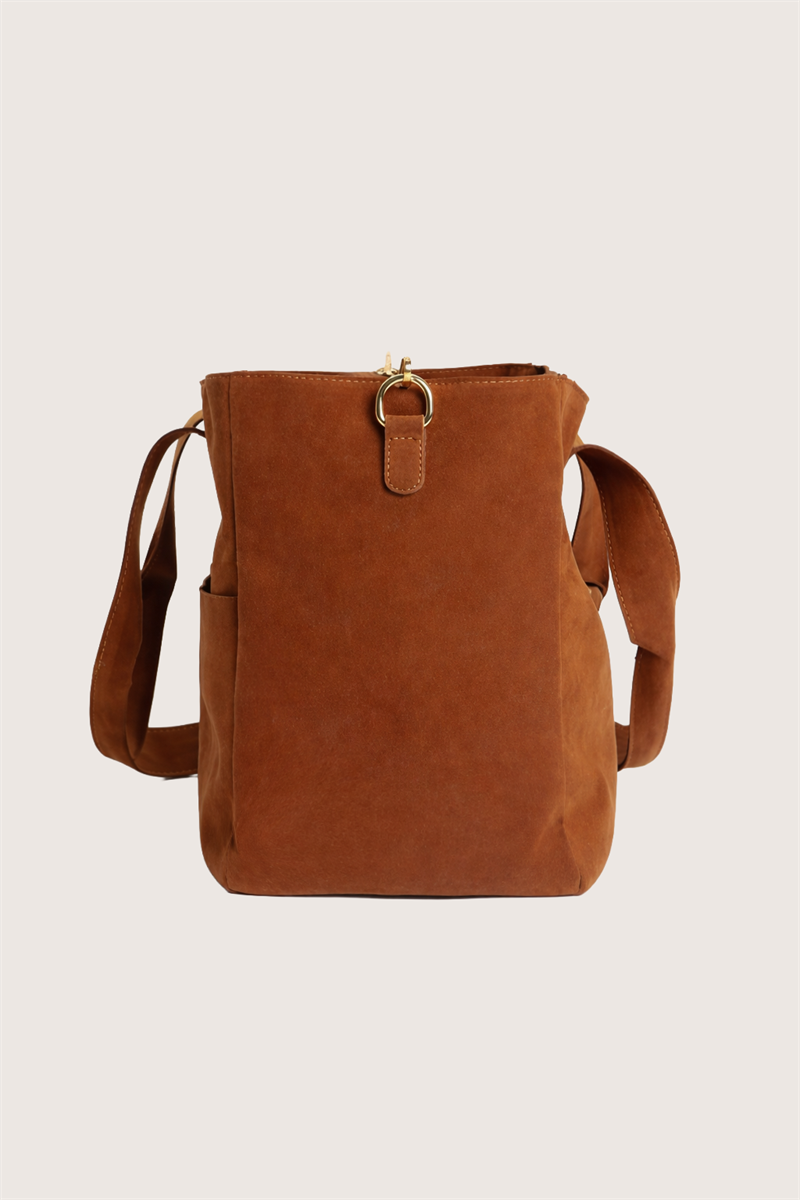 Büyük Süet Çanta Taba