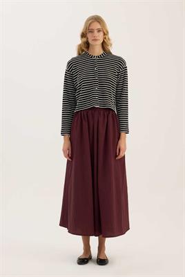 Büzgülü Etek Bordo
