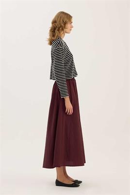 Büzgülü Etek Bordo