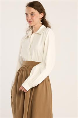 Büzgülü Paraşüt Etek Camel