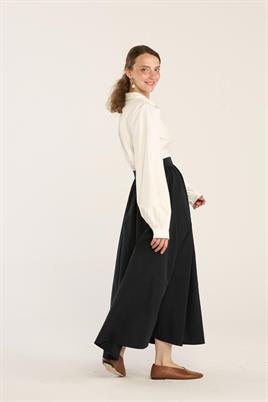 Büzgülü Paraşüt Etek Lacivert