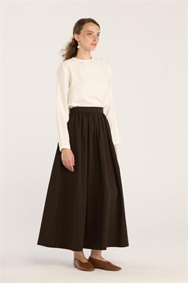 Büzgülü Paraşüt Etek Acı kahve