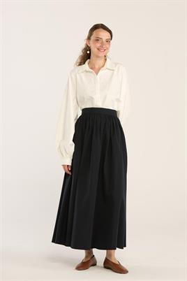 Büzgülü Paraşüt Etek Lacivert