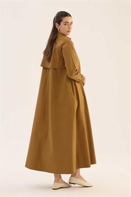 Çan Kesim Gömlek Elbise Camel