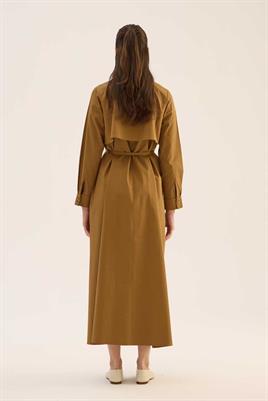 Çan Kesim Gömlek Elbise Camel
