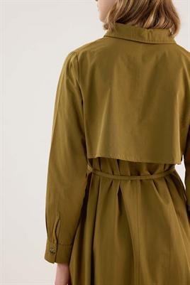Çan Kesim Gömlek Elbise Zeytin Yeşili