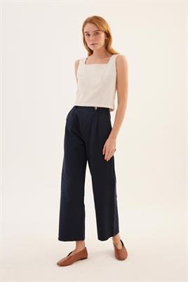 Çapraz Kapama Pantolon Lacivert