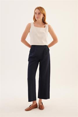 Çapraz Kapama Pantolon Lacivert