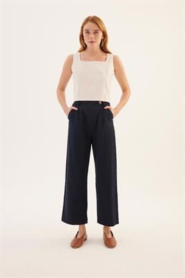 Çapraz Kapama Pantolon Lacivert
