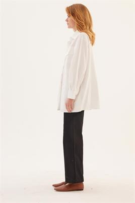 Cep Kapaklı Gömlek Ekru