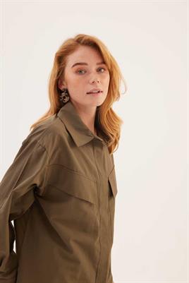 Cep Kapaklı Gömlek Haki