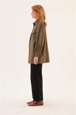 Cep Kapaklı Gömlek Haki