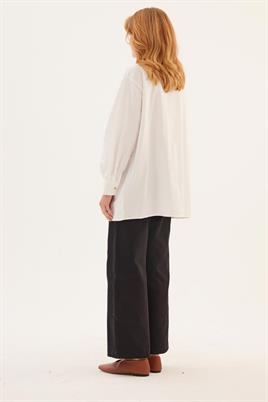 Cep Kapaklı Gömlek Ekru