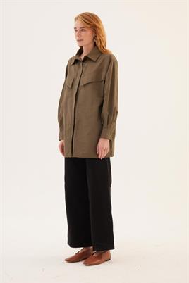 Cep Kapaklı Gömlek Haki