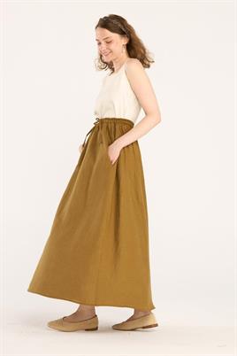 Cepli %100 Keten Etek Koyu camel