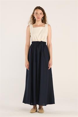 Cepli %100 Keten Etek Lacivert