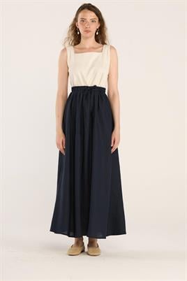 Cepli %100 Keten Etek Lacivert