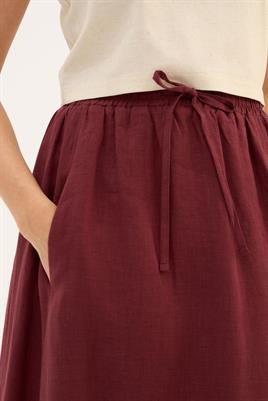 Cepli %100 Keten Etek Bordo