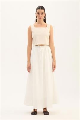 Cepli %100 Keten Etek Ekru