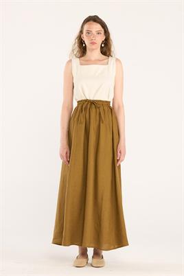 Cepli %100 Keten Etek Koyu camel